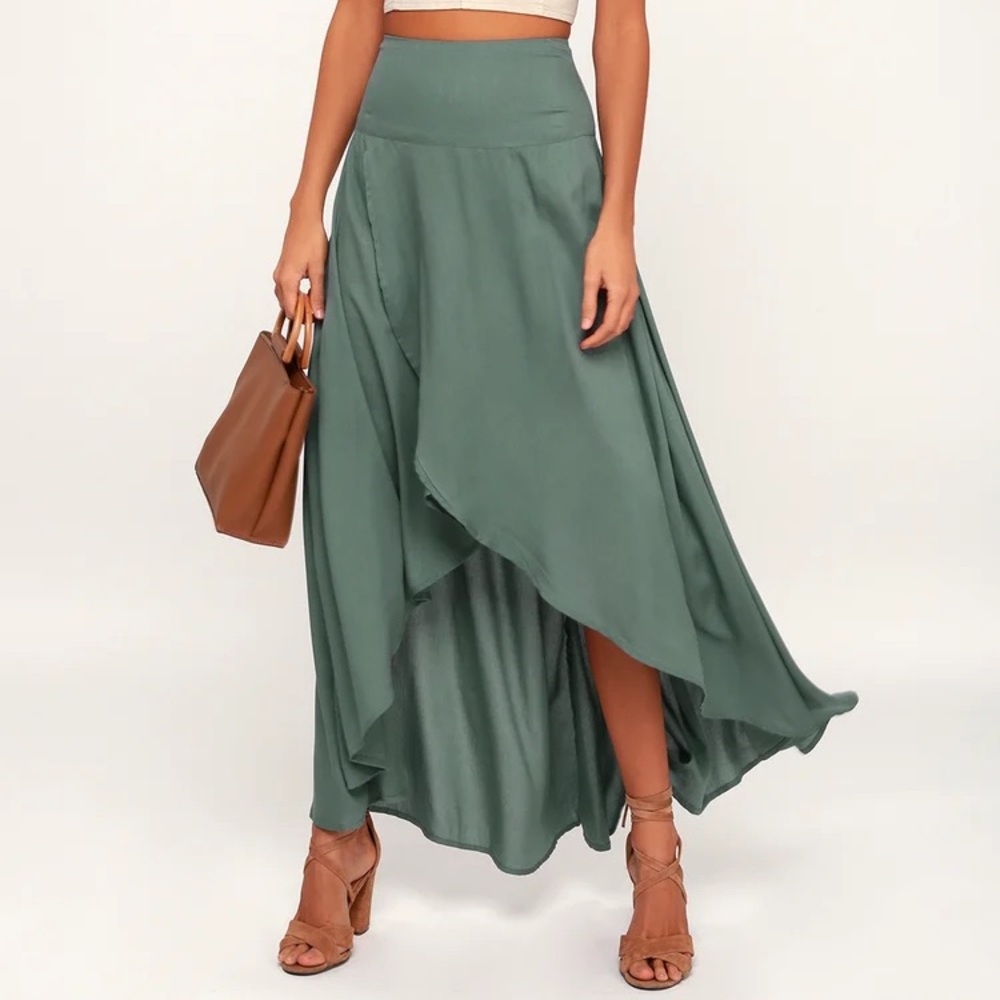 NWT Lulu’s O'Neil Ambrosio Sage High-Low Maxi
